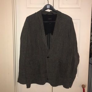Pas de Calais Linen Blazer in Charcoal